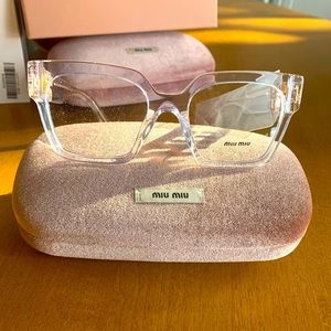 RARE MIU MIU EYEGLASSES frames Crystal Made in Italy! Stunning! BNWT!! $550! Wow